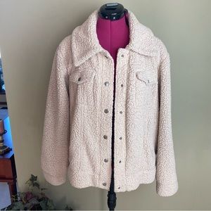 Women's Cream Sherpa Jacket